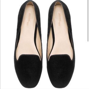 Zara basic trafaluc velvet flats